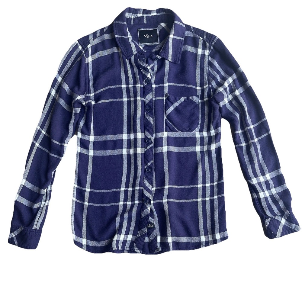 Rails Women's Purple Plaid Flannel Shirt Small Button Up Long Sleeve Soft